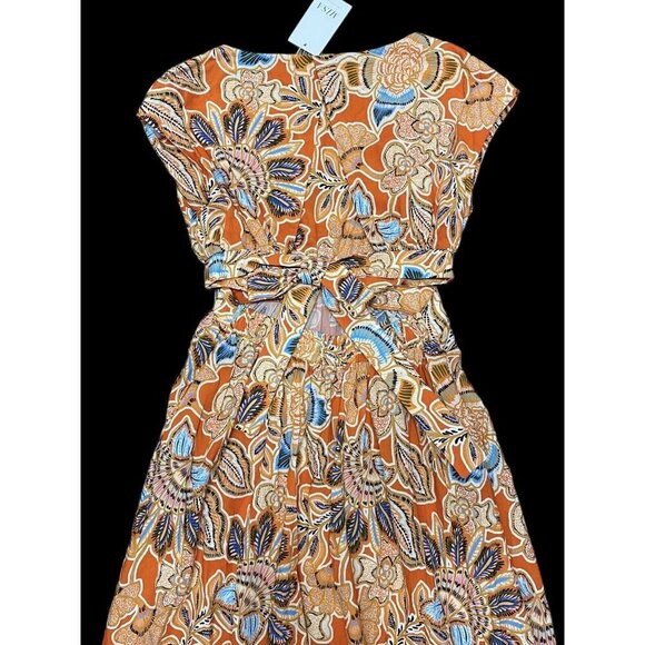 Misa Los Angeles Sz XS Dress Dana Mae Maxi Orange Floral Boho Southwestern - Picture 7 of 13
